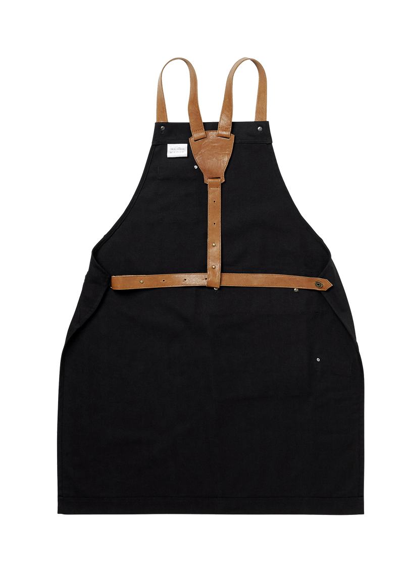 Bib Apron with Leather Details