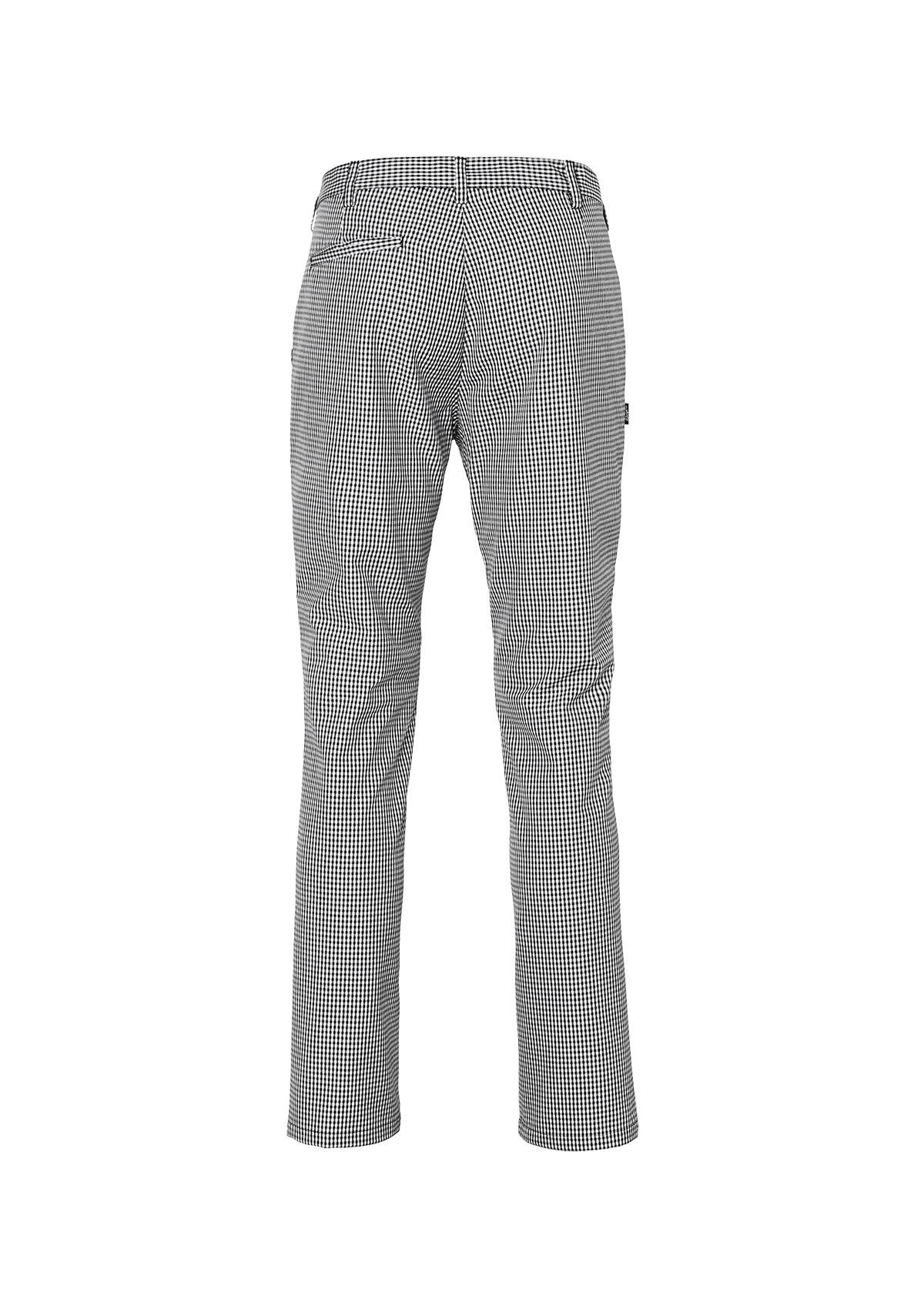 Men's Chef trousers in black pepita with smooth front. Segers | Cookniche