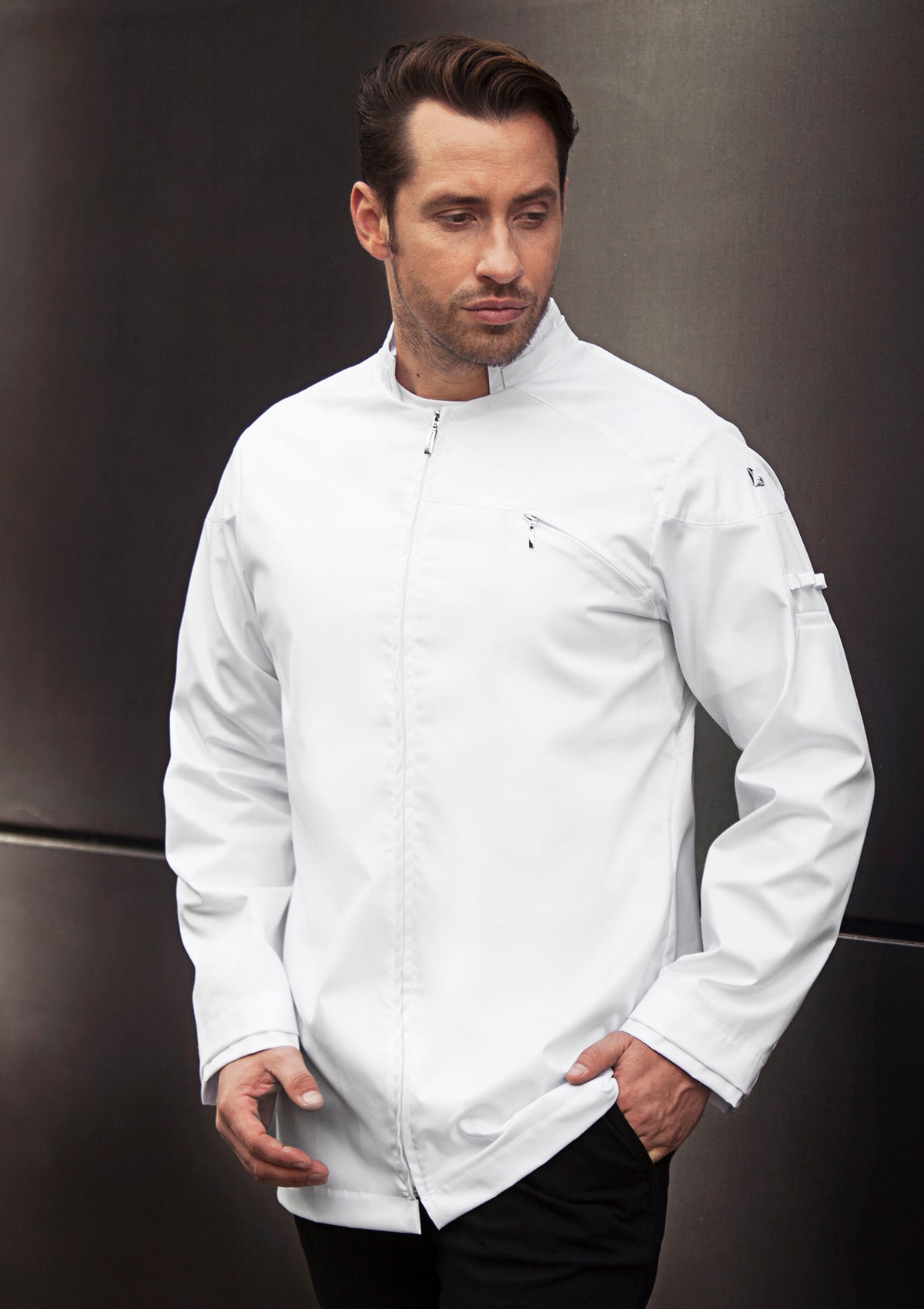 Men's Luxurious Chef Jacket DIAMOND CUT® Avantgarde Long Sleeves