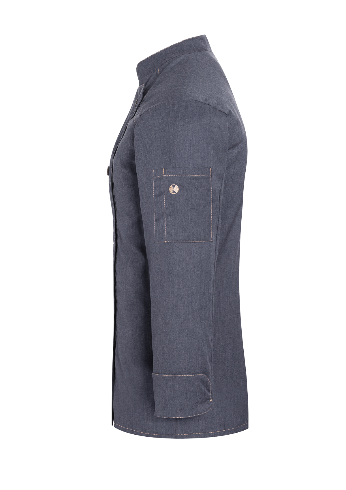 Double-Breasted & Long-Sleeved Chef's Jacket Jeans-Style For Women