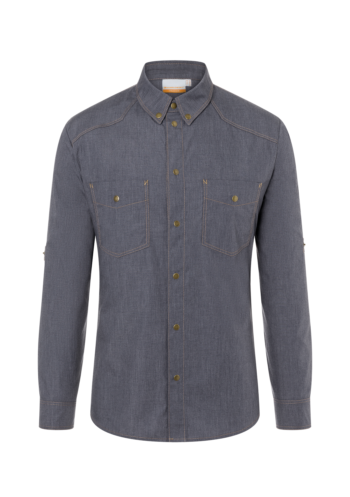 Button-Down & Long-Sleeved Chef's Shirt Jeans-Style For Men