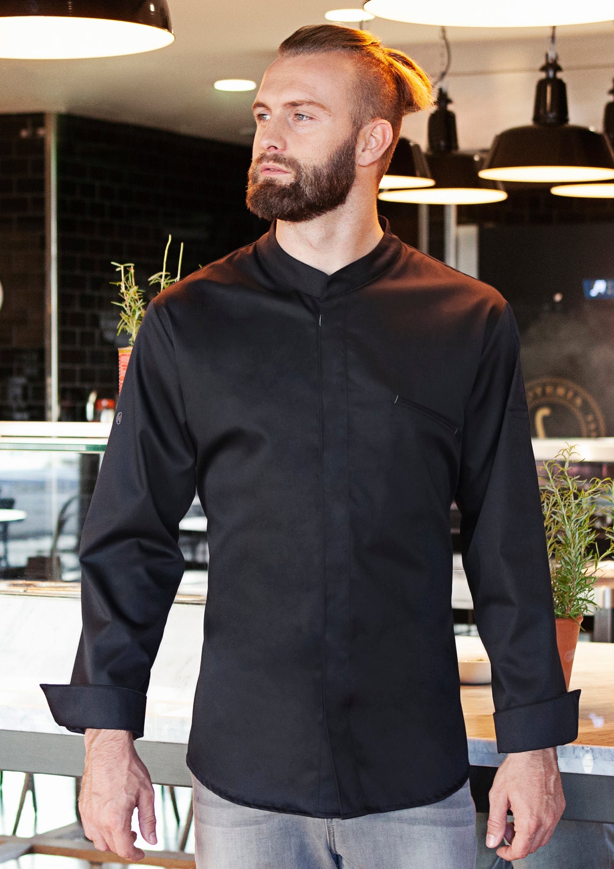 Long-Sleeved Chef's Jacket Modern-Touch For Men