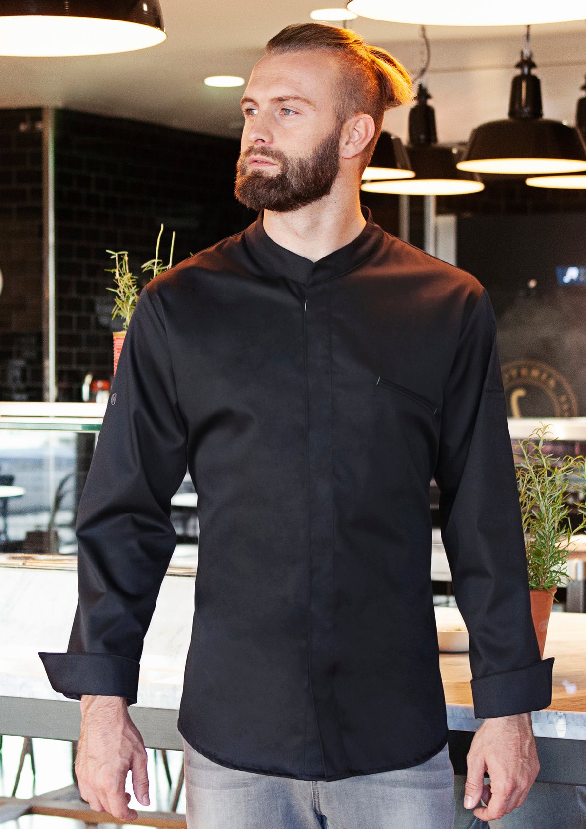 Men's Chef Jacket Long Sleeves Modern-Touch