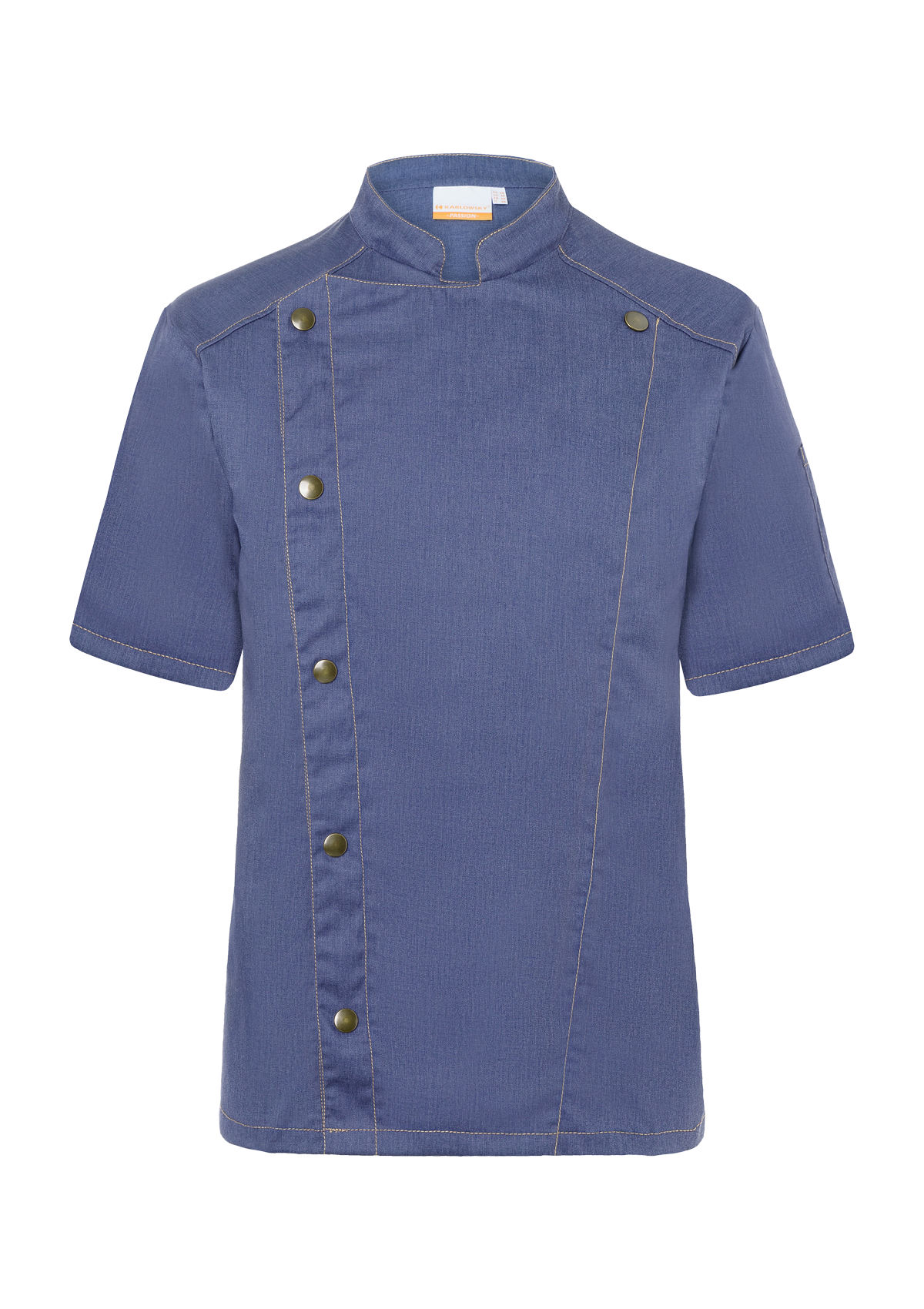 Double-Breasted & Short-Sleeved Chef Jacket Jeans-Style For Men