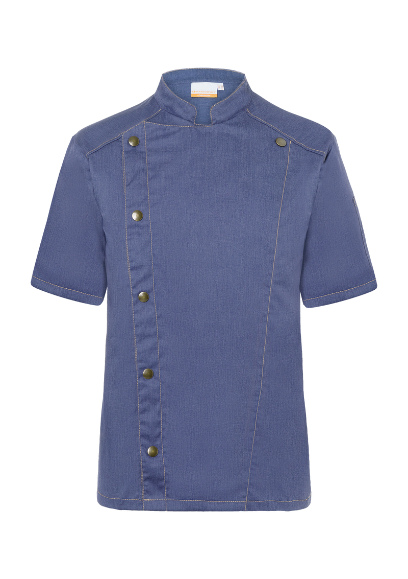 Double-Breasted & Short-Sleeved Chef Jacket Jeans-Style For Men