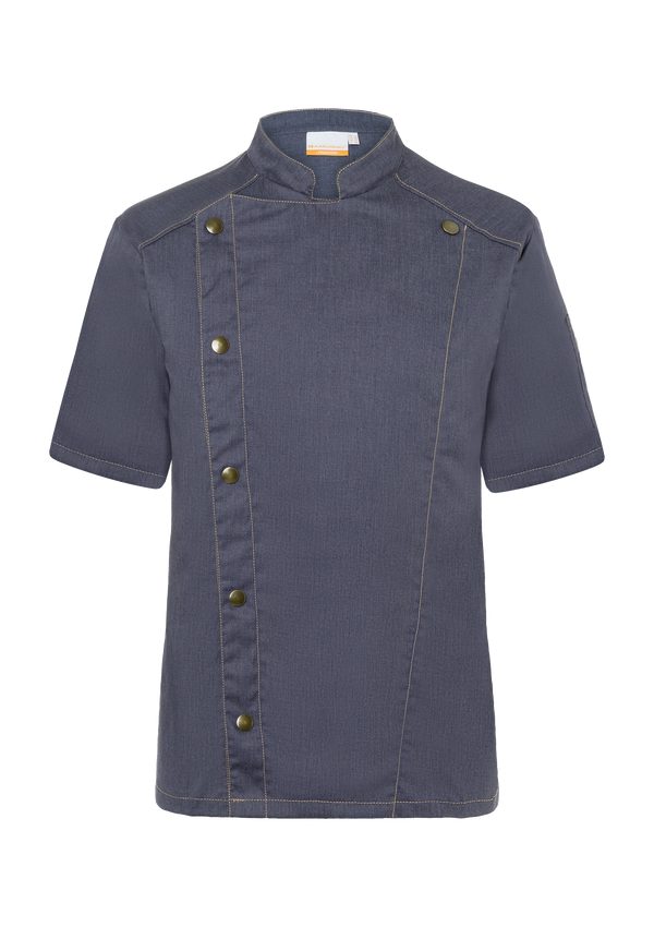 Double-Breasted & Short-Sleeved Chef Jacket Jeans-Style For Men