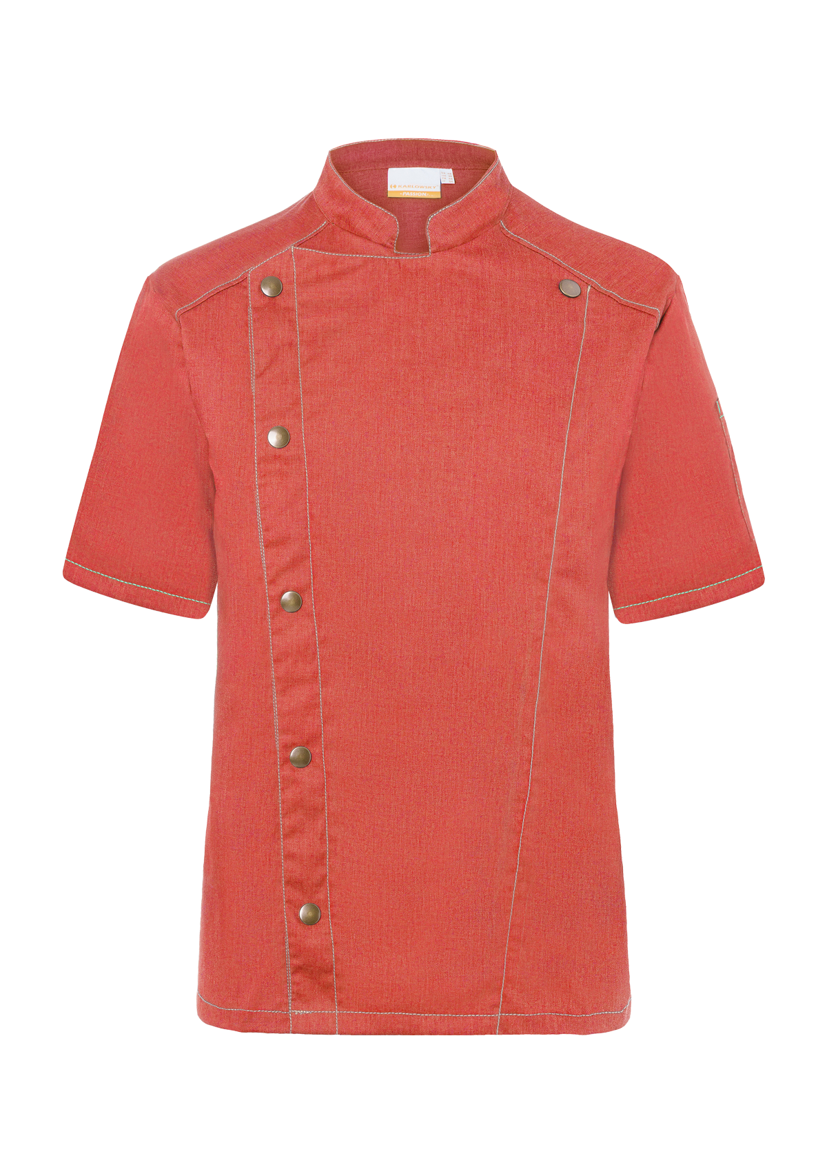 Chef Jacket Jeans-Style Double-Breasted & Short-Sleeved  For Men