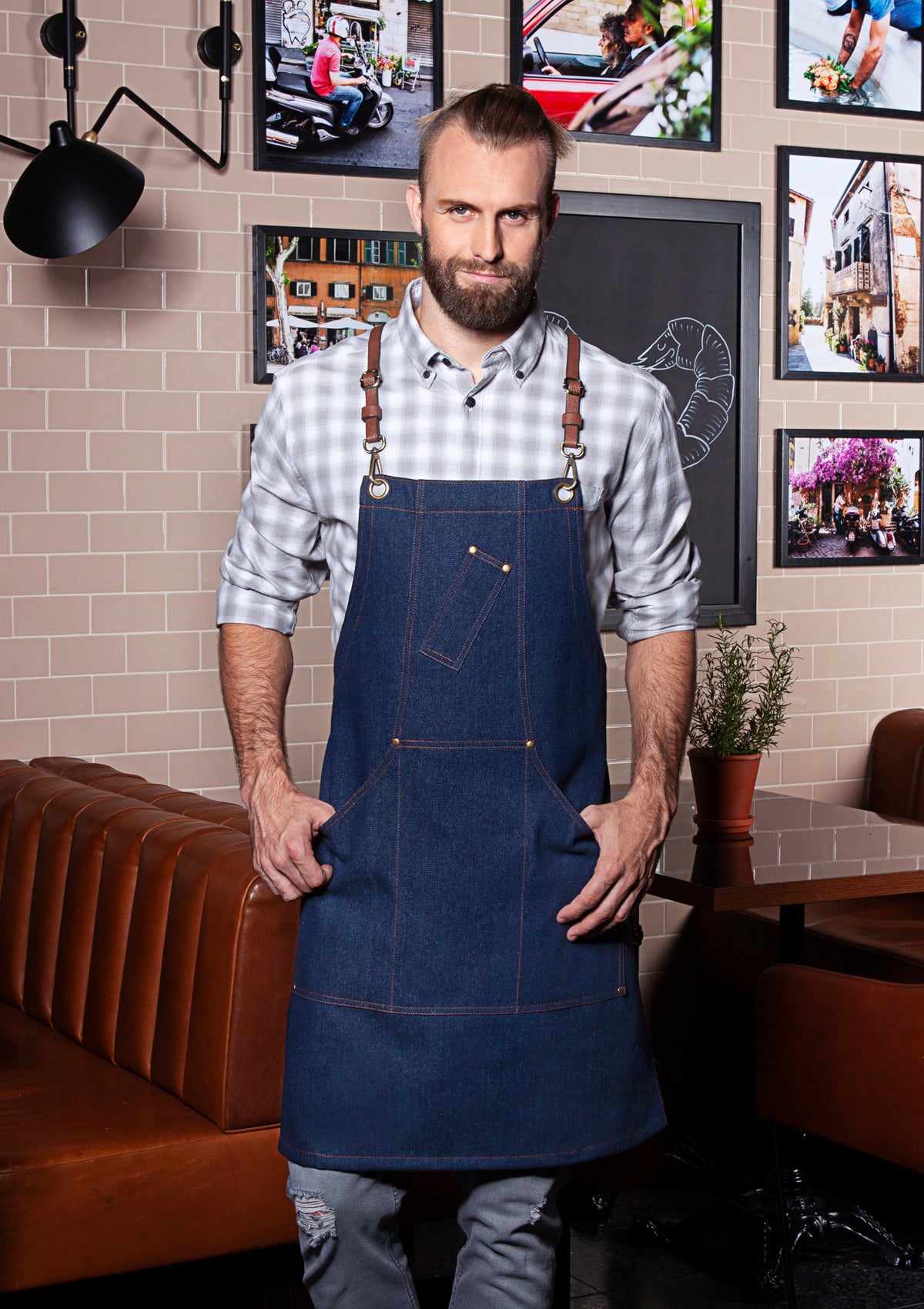 BIB APRON DENIM X-STYLE