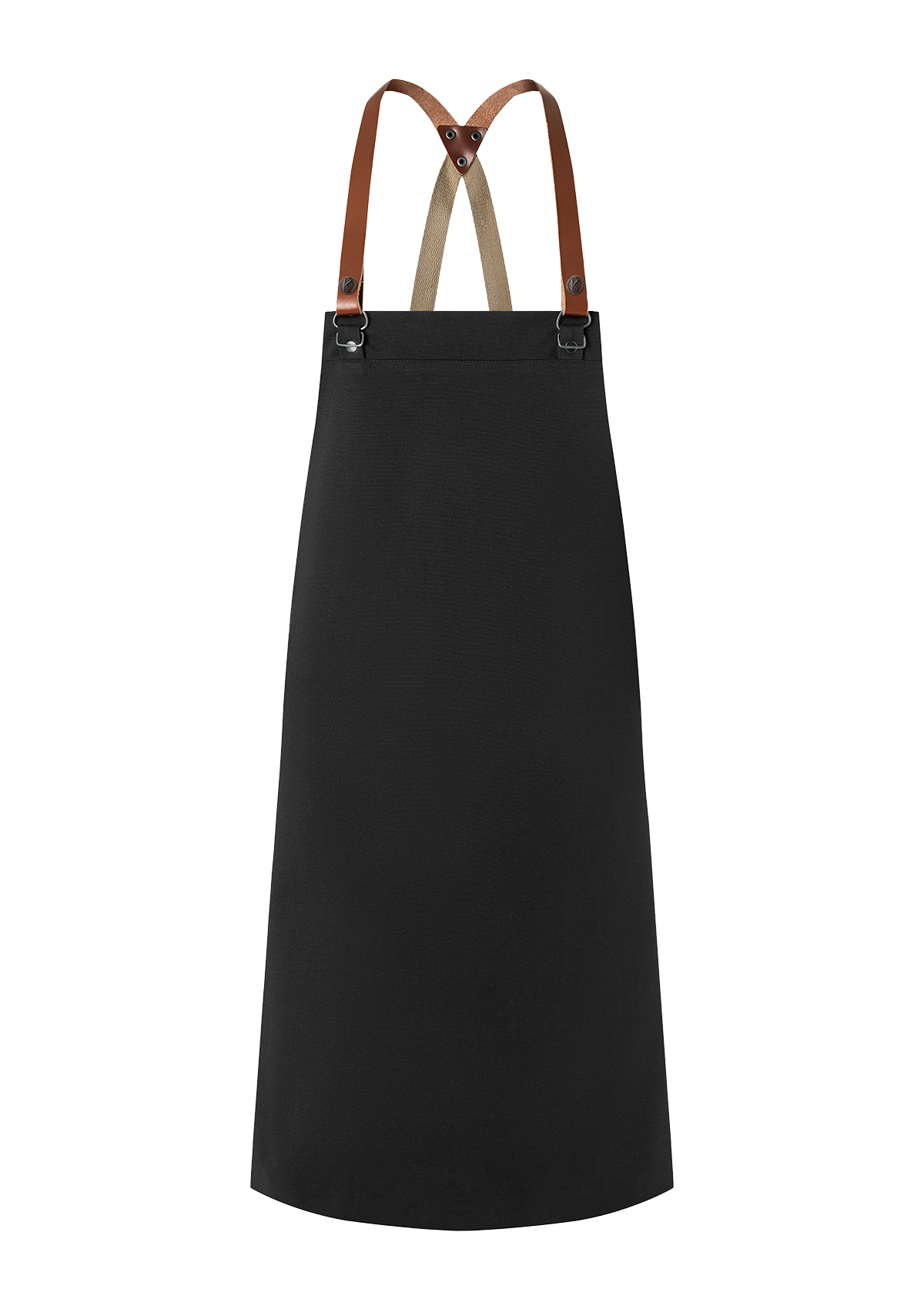 Bib Apron With Leather Straps - Green-Generation