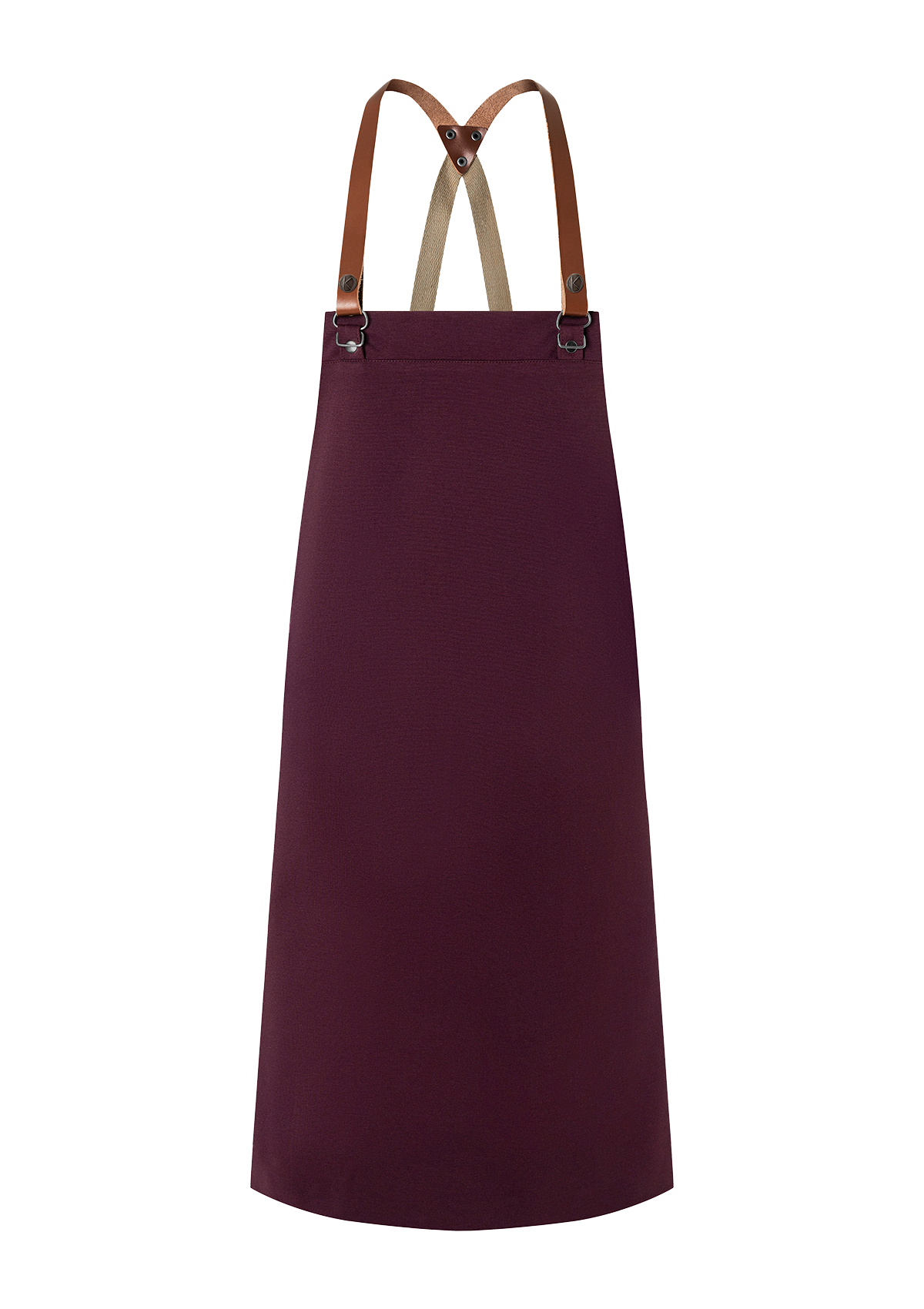 Bib Apron With Leather Straps - Green-Generation