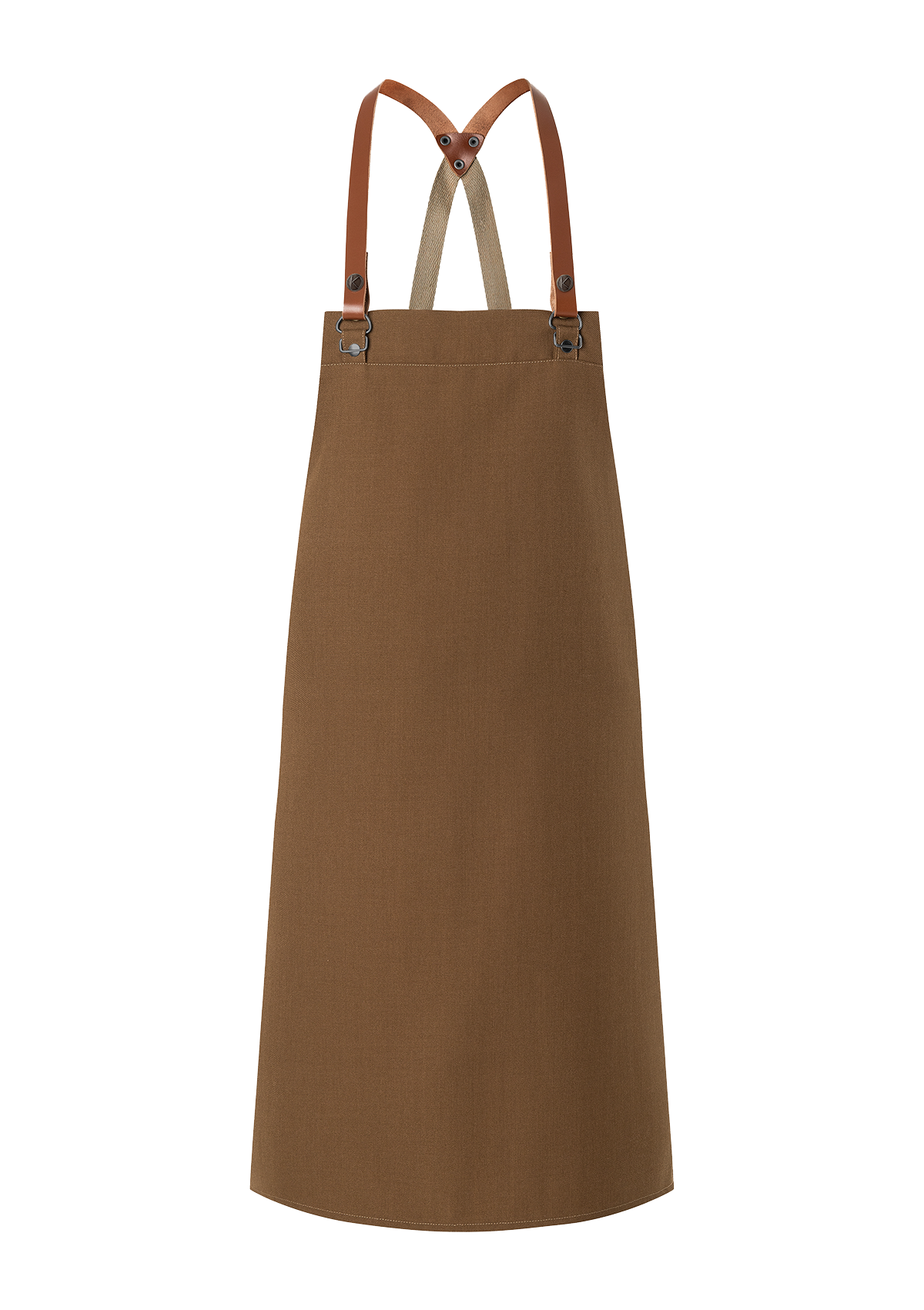 Bib Apron With Leather Straps - Green-Generation