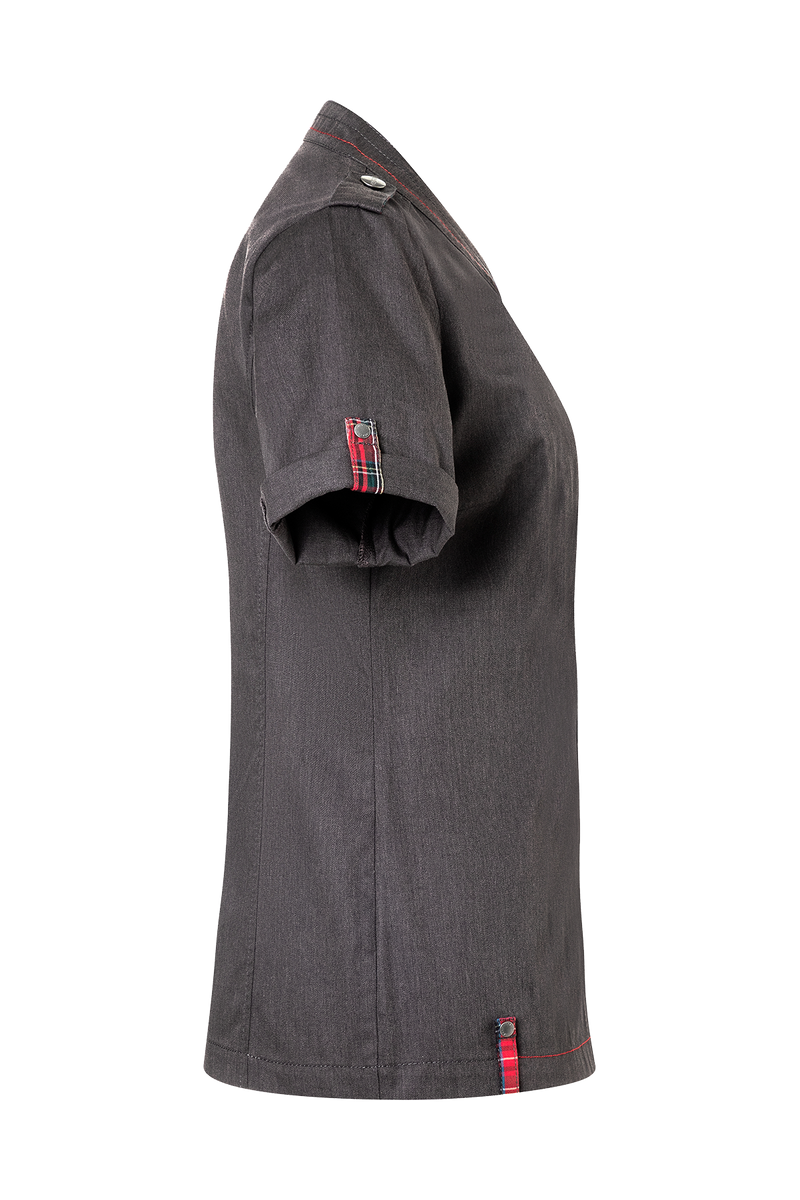 Short-Sleeve Ladies' Chef Jacket Denim - ROCK CHEF®