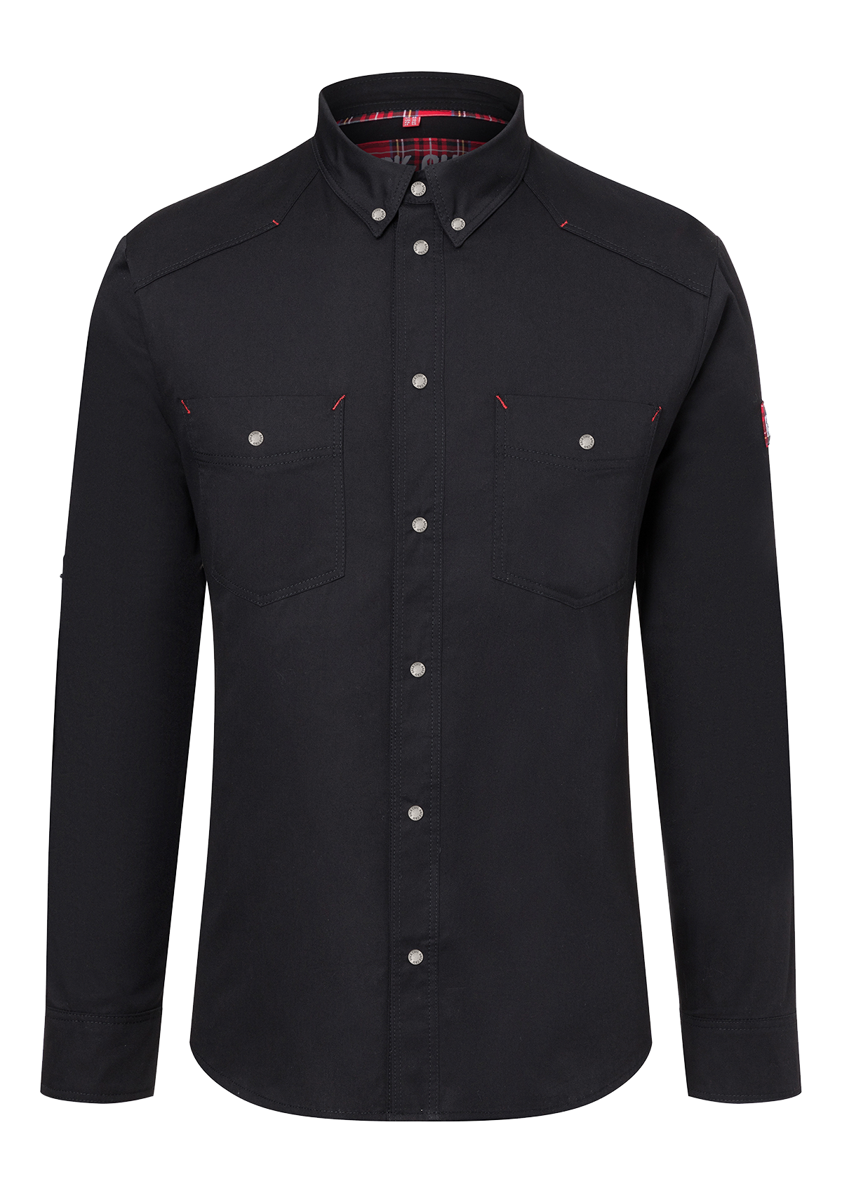 Shirt ROCK CHEF® Long-Sleeves In Black For Men