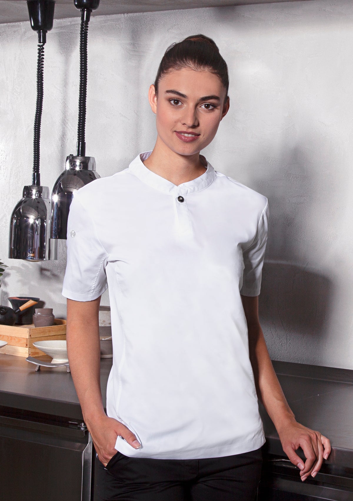 Chef Shirt Performance Slim-Fit & Short-Sleeved For Women