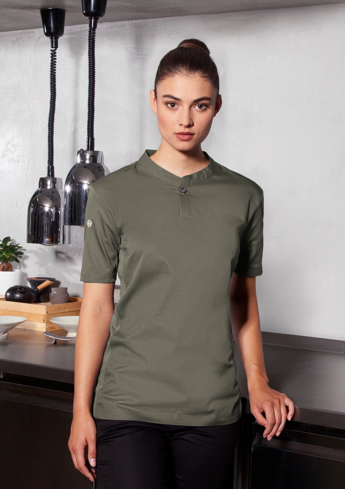 Chef Shirt Performance Slim-Fit & Short-Sleeved For Women