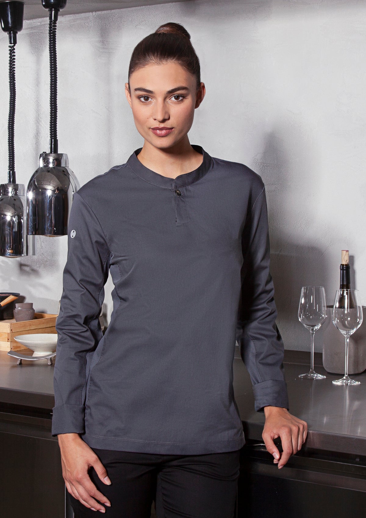 Chef Shirt Performance Slim-Fit & Long-Sleeved For Women