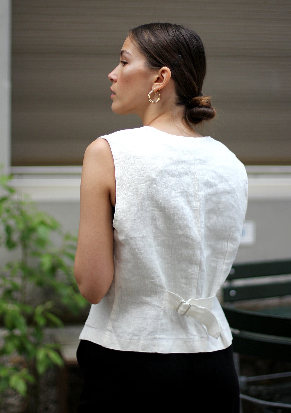 London Vest in Linen