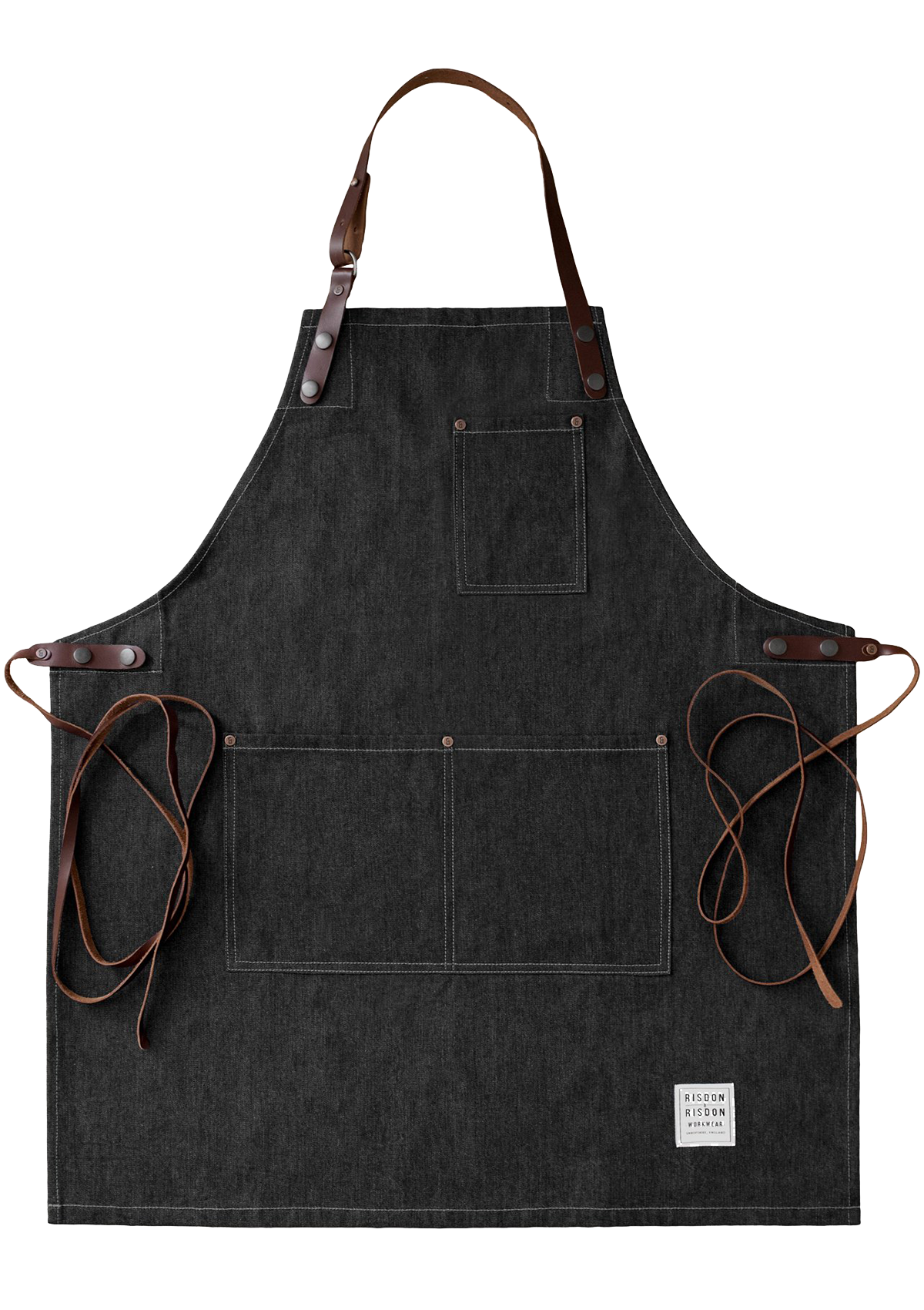 Denim and Leather Street Apron