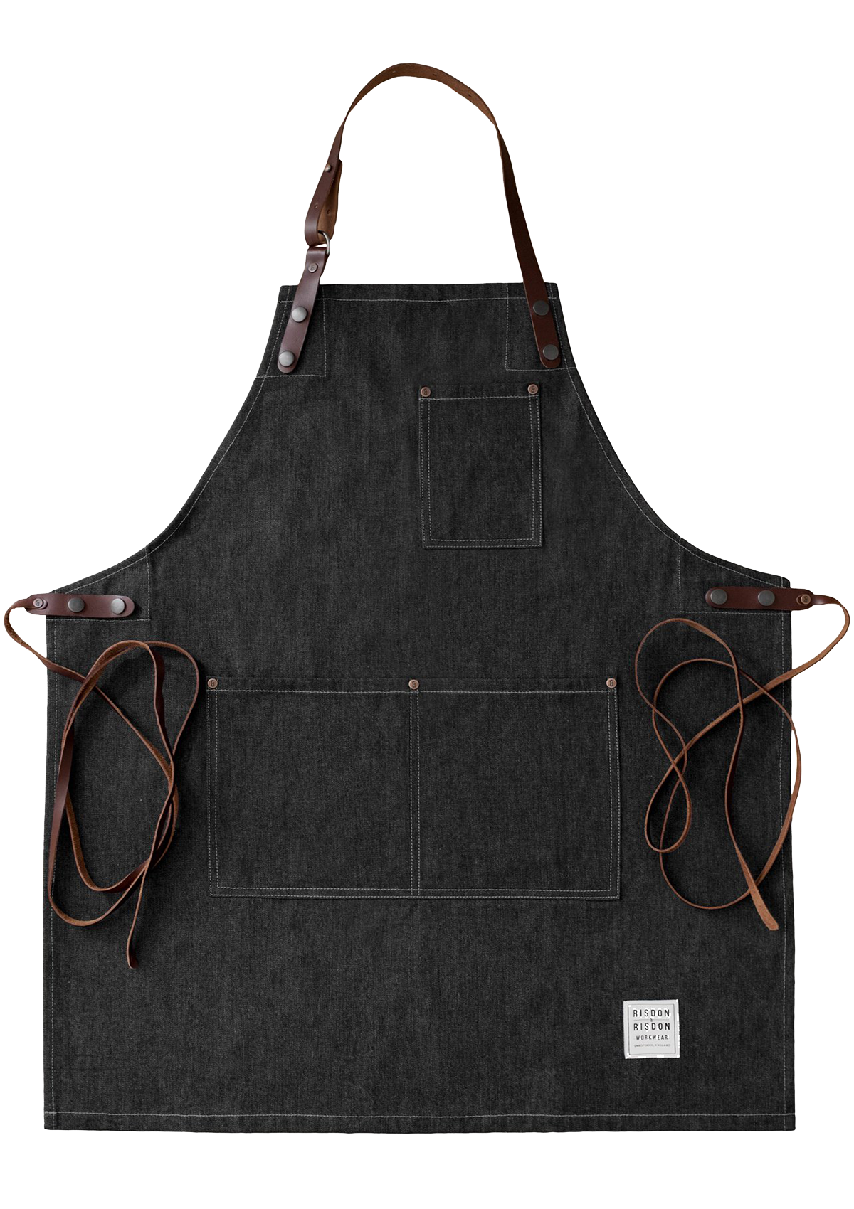 Apron Street in Denim with Leather Straps