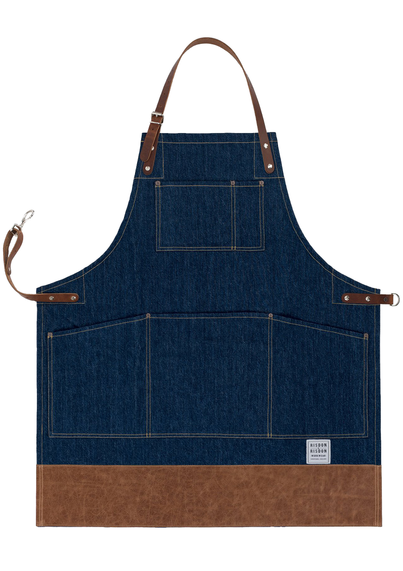 Original Apron with Leather Straps and Trim