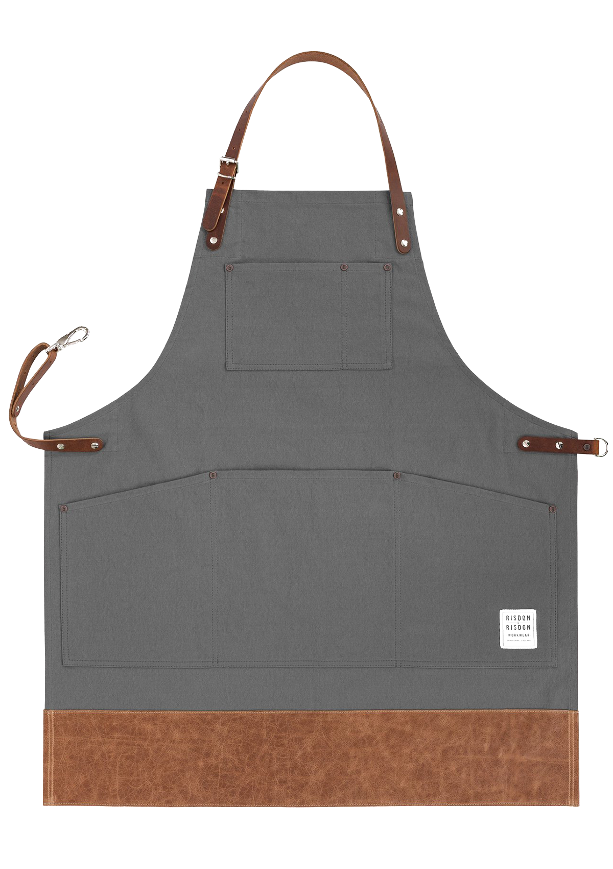 Handcrafted Original Apron with Leather Straps & Trim
