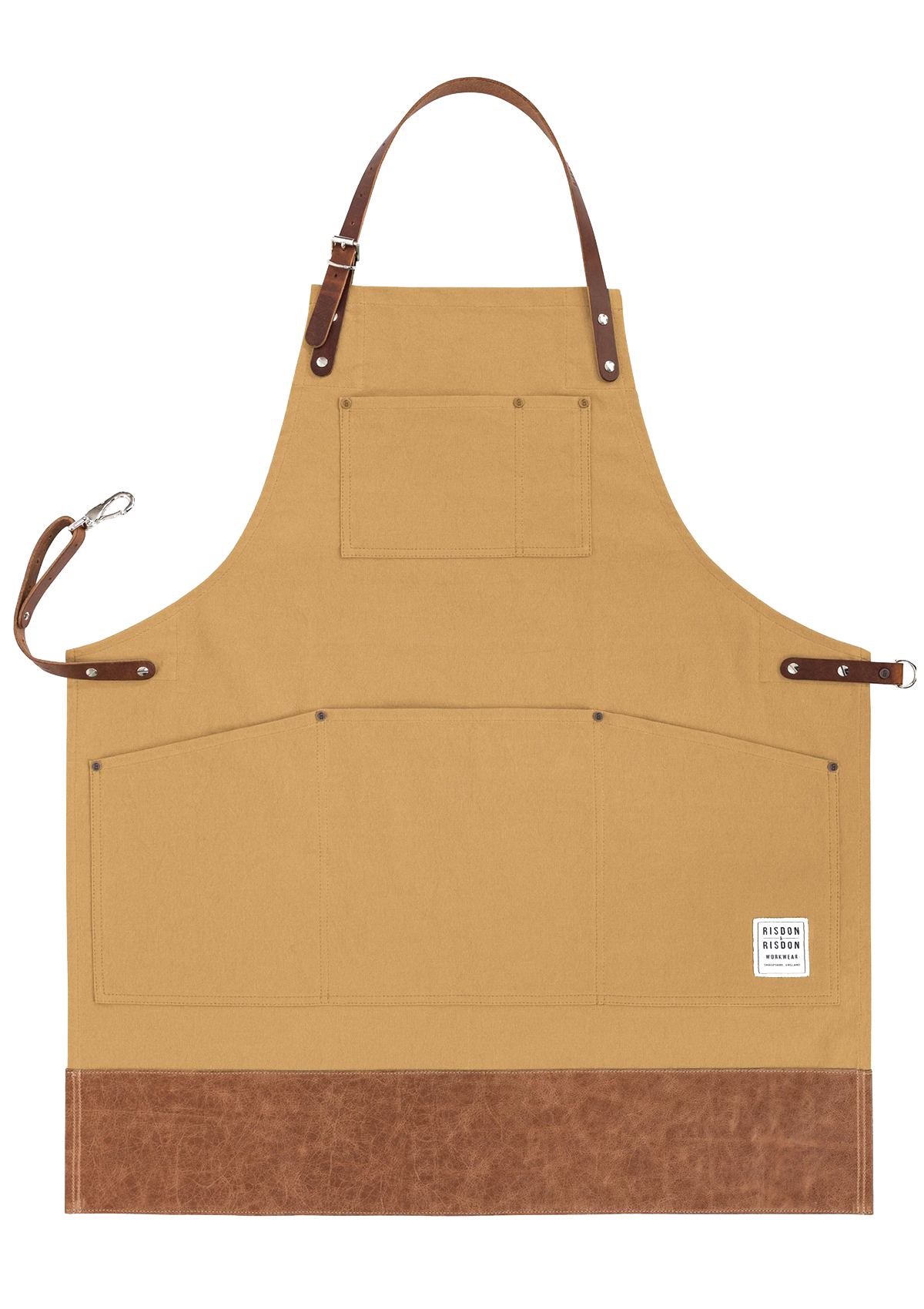 Handcrafted Original Apron with Leather Straps & Trim Unisex