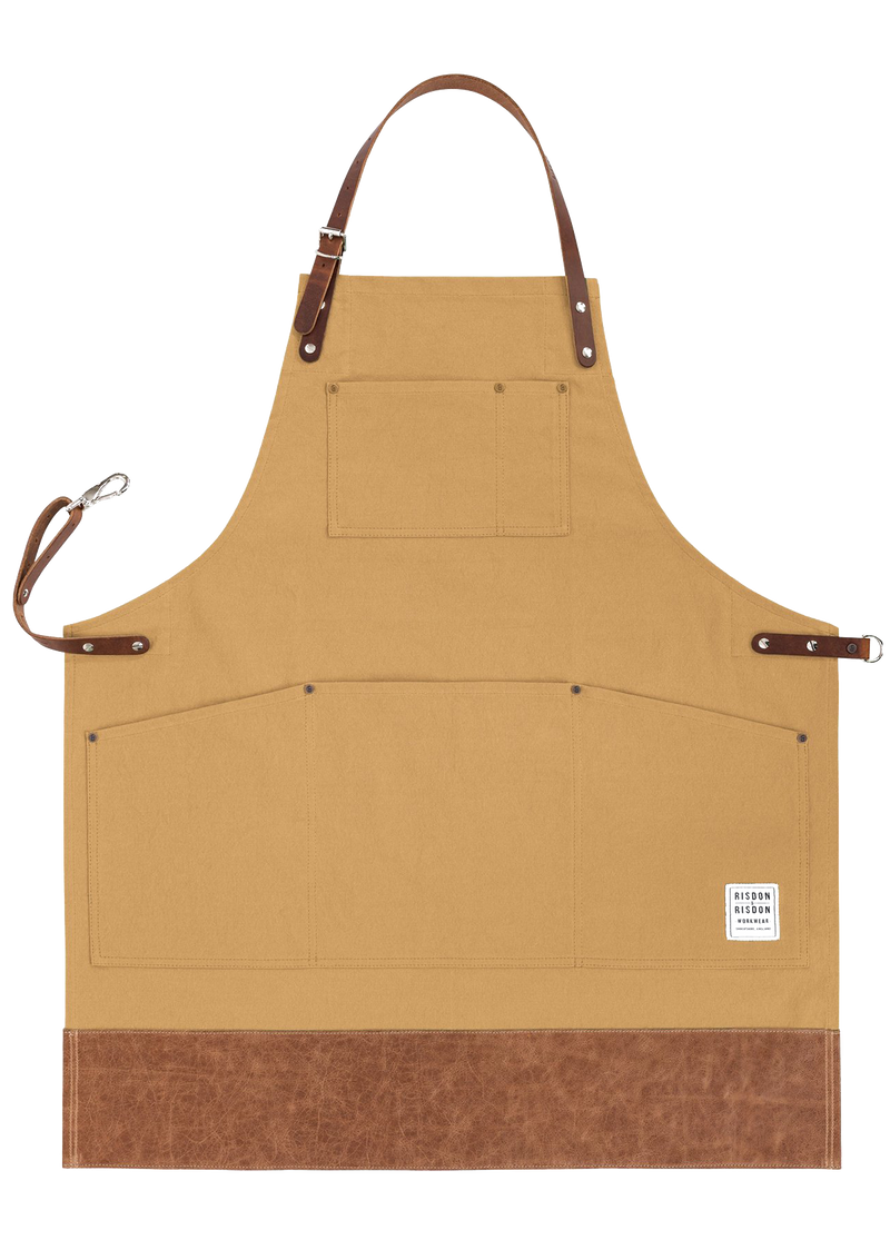 Original Apron with Leather Straps and Trim