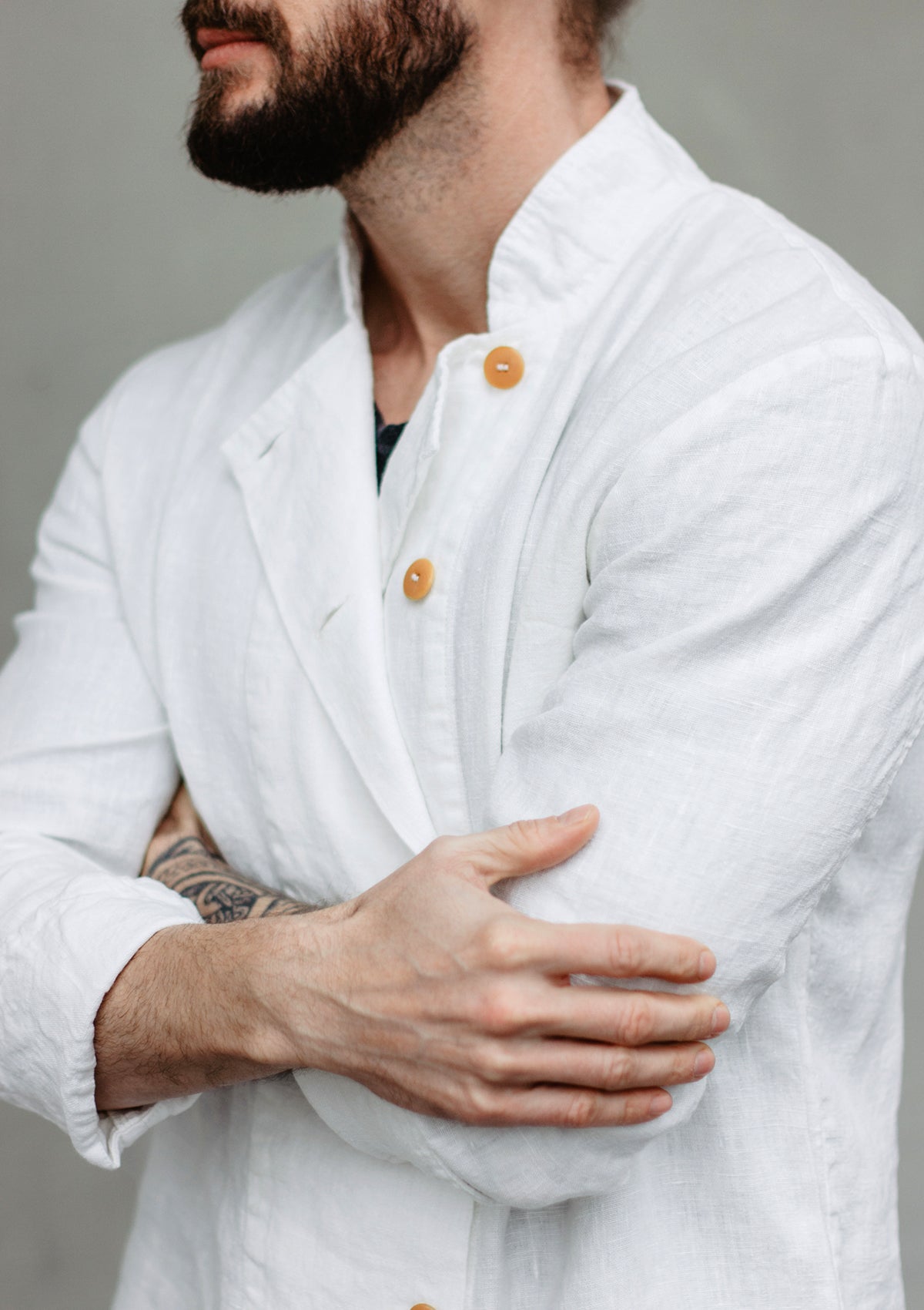 Unisex Double-Breasted Chef's Jacket Bristol In Fine Linen